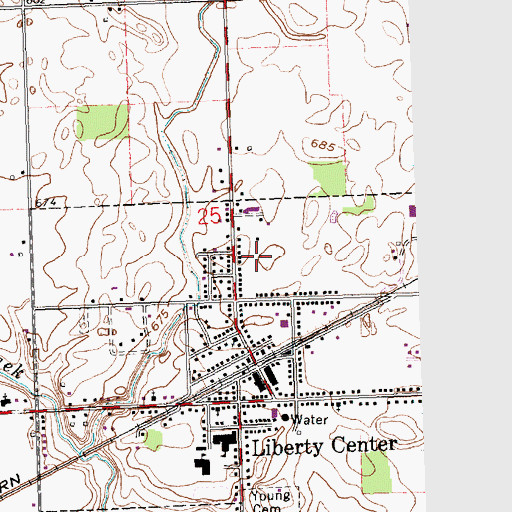 Topographic Map of Colonial Manor Mobile Home Park, OH