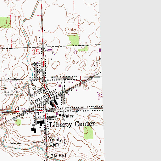 Topographic Map of Spiess Trailer Park, OH