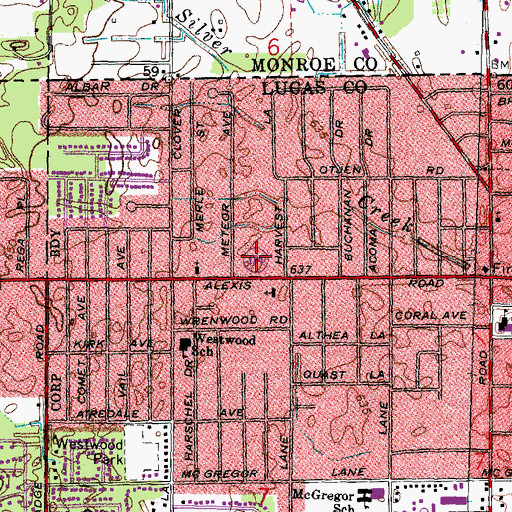 Topographic Map of Calvary Bible Church, OH
