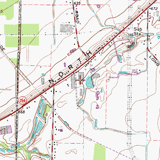 Topographic Map of Thomson Gardens, OH
