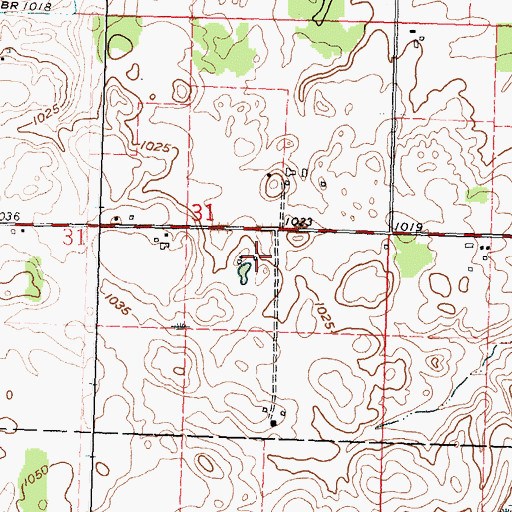 Topographic Map of Amherst Greenhouse, OH