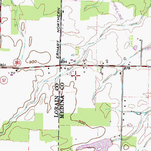 Topographic Map of Hill Haven Farm and Greenhouse, OH