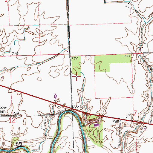 Topographic Map of Woodland Acres Greenhouse, OH