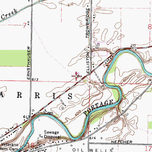 Topographic Map of Bench's Greenhouse, OH