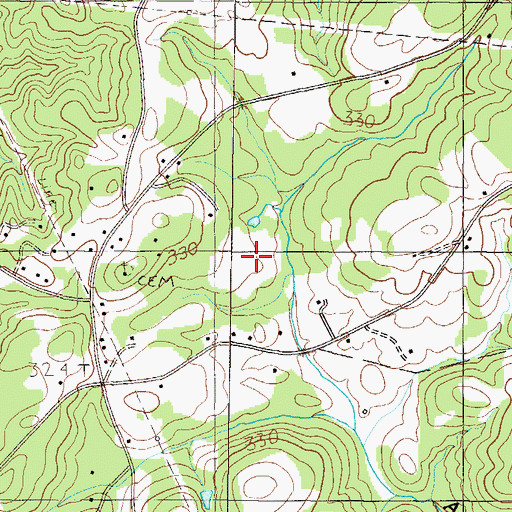 Topographic Map of Stonefield Farms, SC