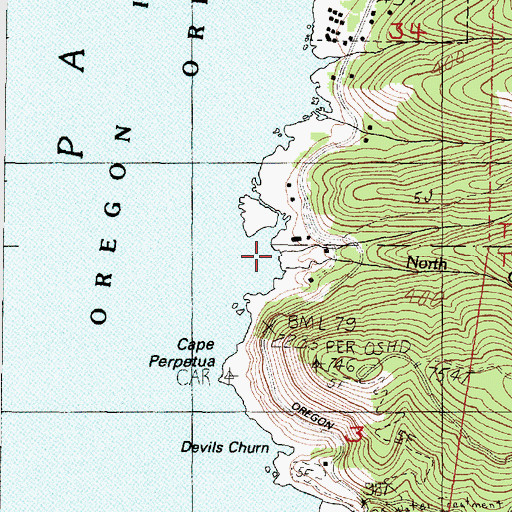 Topographic Map of Amanda Creek, OR