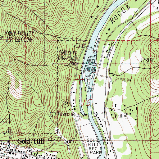 Topographic Map of Ti'lomikh Falls, OR