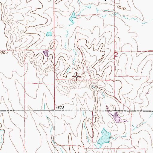 Topographic Map of Higgins Bluff, KS