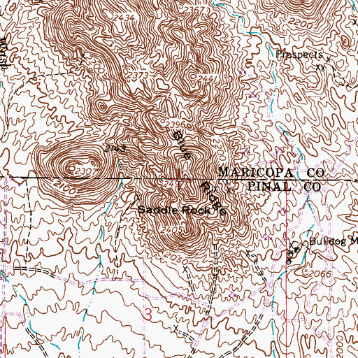 Topographic Map of Blue Ridge, AZ