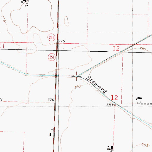Topographic Map of Johns Creek, IL