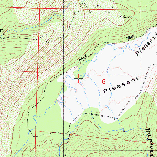 Topographic Map of Raymond Canyon Creek, CA