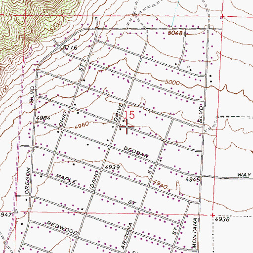 Topographic Map of Lemmon Valley Census Designated Place, NV