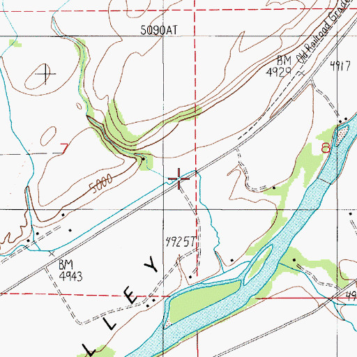 Topographic Map of Glastonbury, MT