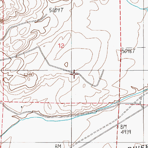 Topographic Map of South Glastonbury, MT
