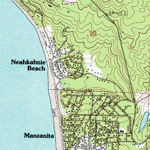 Topographic Map of Neahkahnie, OR
