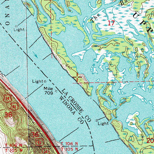 Topographic Map of Winters Landing, MN