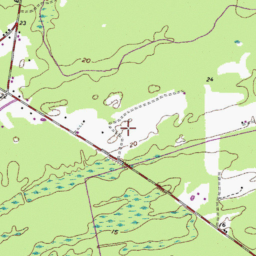 Topographic Map of Eden Wind Farm, SC