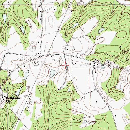 Topographic Map of Emerald Ridge Farm, SC
