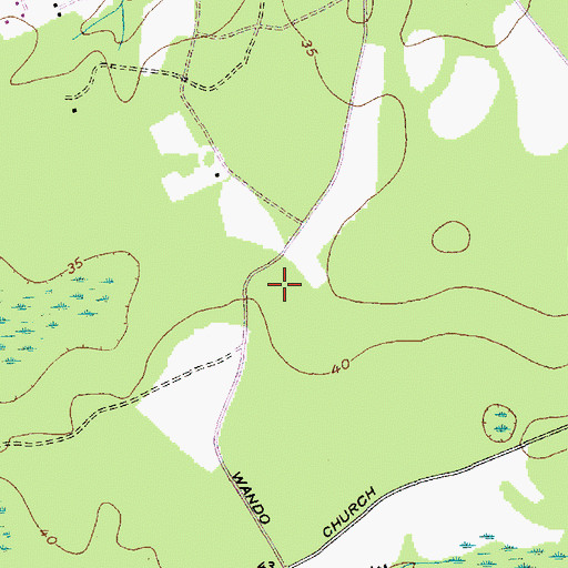 Topographic Map of Brick Church Farm, SC