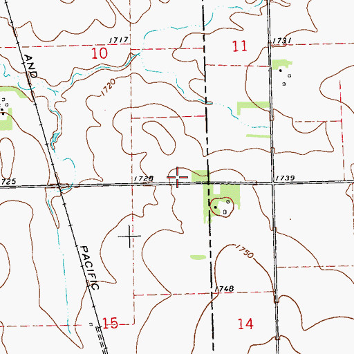 Topographic Map of Immanuel Evangelical Lutheran Cemetery, SD