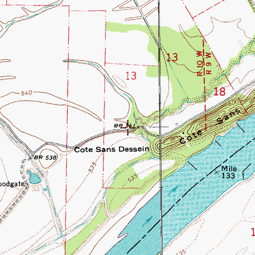 Topographic Map of Dearing Landing (historical), MO