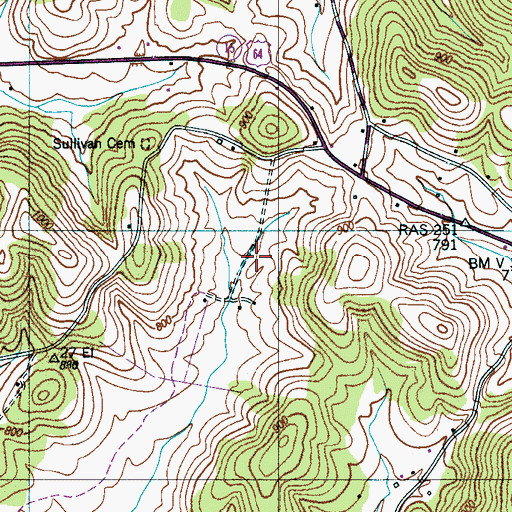 Topographic Map of Deer Valley Farm, TN