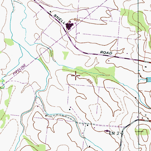 Topographic Map of Rising Star Ranch, TN