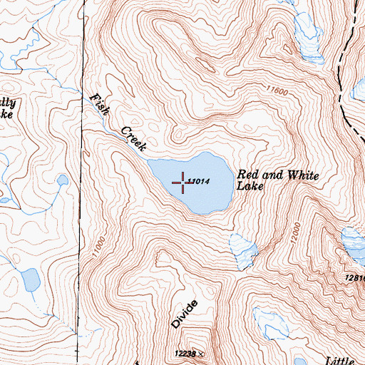 Topographic Map of Red and White Lake, CA