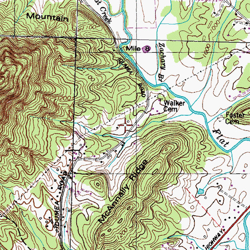 Topographic Map of Sternenlit Farms, TN