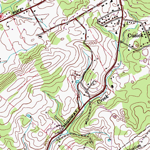 Topographic Map of Noah's Ark Farm, TN