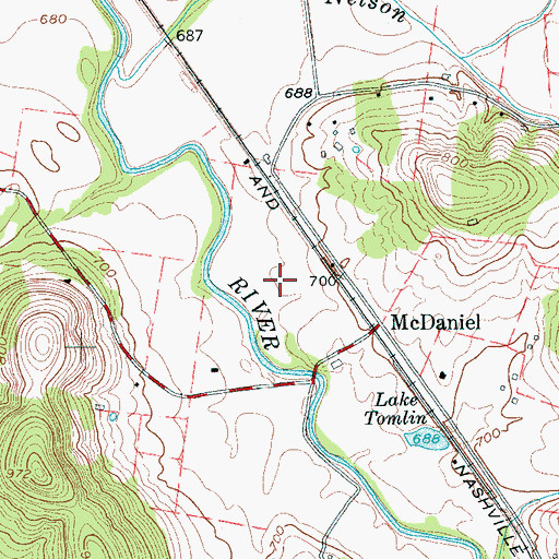 Topographic Map of Stony Point Farm, TN