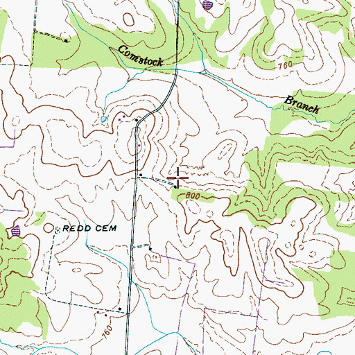 Topographic Map of Chanthaphone Farm, TN