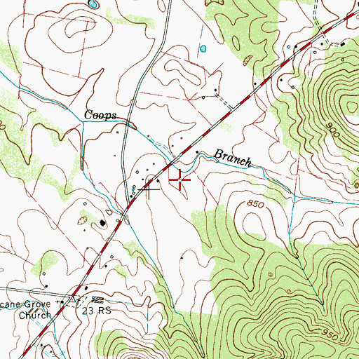 Topographic Map of Fairfield Farm, TN