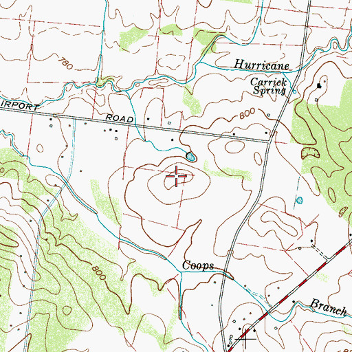 Topographic Map of Saddlecrest Farms, TN