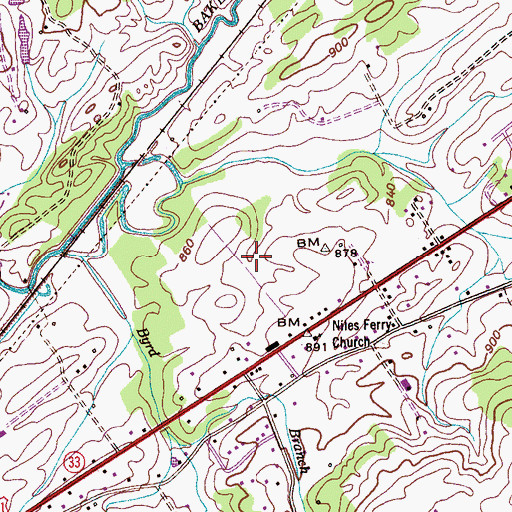 Topographic Map of Pope's Plant Farm, TN