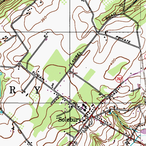 Topographic Map of New Hope Eagle Fire Company Station 64, PA