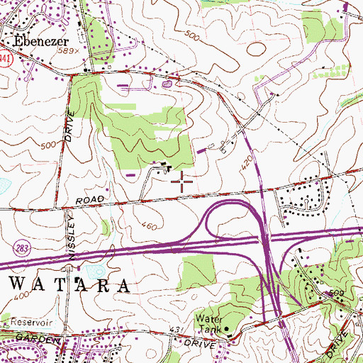 Topographic Map of Lower Swatara Volunteer Fire Department Station 59, PA
