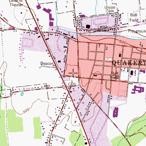 Topographic Map of West End Fire Company Station 18, PA