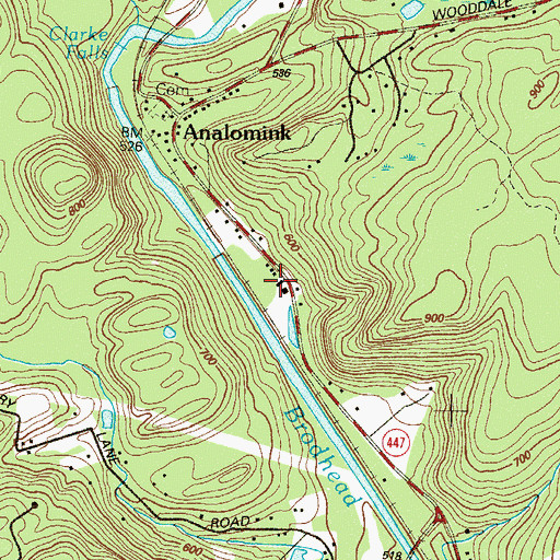 Topographic Map of Stroud Township Volunteer Fire Department Station 37, PA