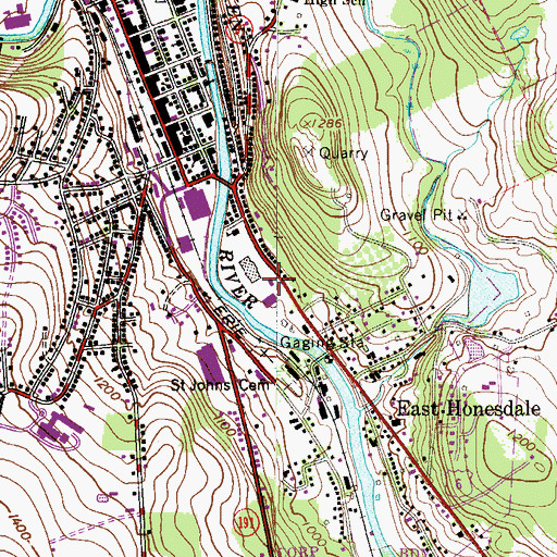 Topographic Map of Alert Hook and Ladder Company 2, PA