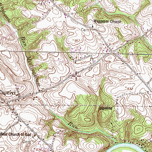 Topographic Map of North Middleton Township Volunteer Fire Company 1 Station 1 - 39, PA