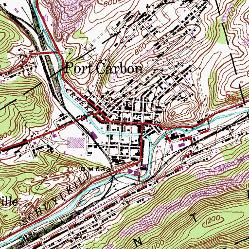 Topographic Map of Good Will Fire Company District 59 Station 1, PA
