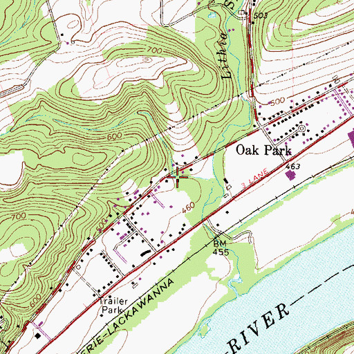 Topographic Map of Point Township Fire Company Station 7 - 4 - 2, PA