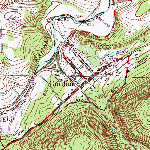 Topographic Map of Citizens Fire Company District 46 Station 1, PA