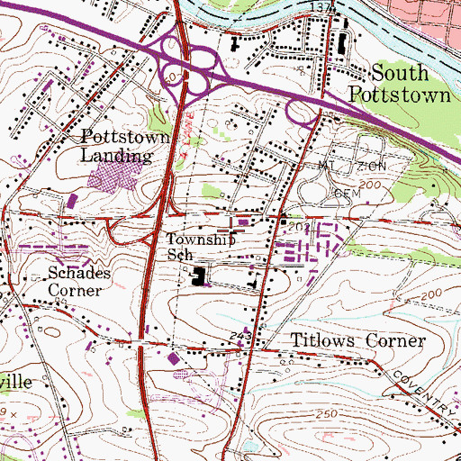 Topographic Map of Norco Fire Company Station 64, PA