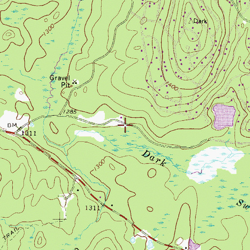 Topographic Map of Dingman Township Volunteer Fire Department, PA