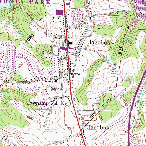 Topographic Map of Goodwill Fire Company 1 Station 18, PA