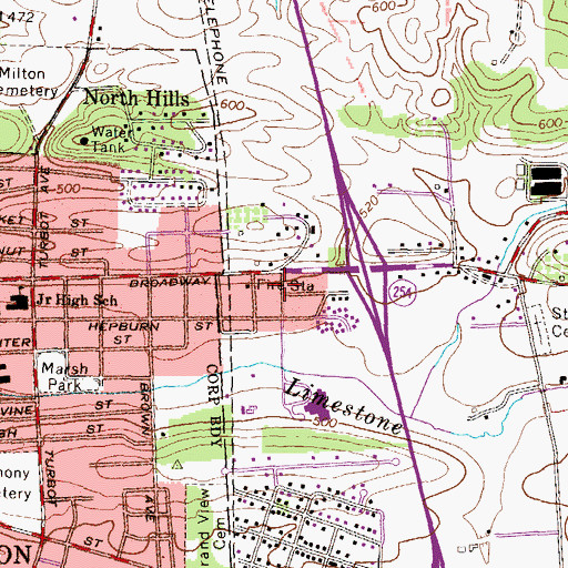 Topographic Map of Turbot Township Fire Company Station 17, PA
