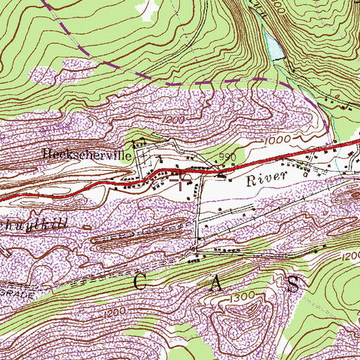 Topographic Map of Clover Fire Company District 5 Station 3, PA