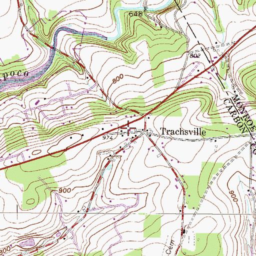 Topographic Map of Towamensing Township Volunteer Fire Company District 9, PA